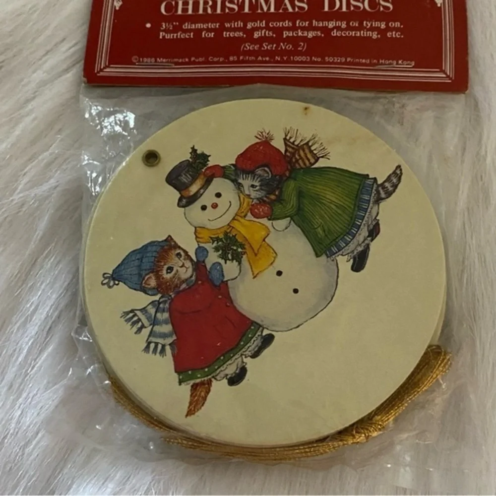 Vintage 1986‎ Kitty Discs New Christmas